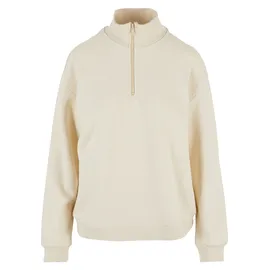 URBAN CLASSICS Light Terry Halbzippullover White Sand S