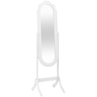 furnicato Wandspiegel Standspiegel Weiß 45,5x47,5x160 cm Holzwerkstoff weiß