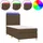 vidaXL Boxspringbett 100 x 200 cm Dunkelbraun