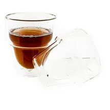 Mulex Dopplewandglas Hitzebeständig 250 ml für Latte Macchiato Tee Kaffee 12 Teilig