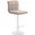 CLP Barhocker Calma Stoff 360° drehbar höhenverstellbar 60 x 40 x 100 cm Creme/Weiß