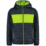 CMP Kinder Jacke KID JACKET FIX HOOD B.Blue-Limegreen 116