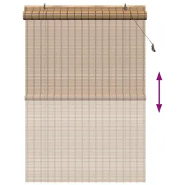 vidaXL Rollo Natur 130 x 220 cm Bambus/braun