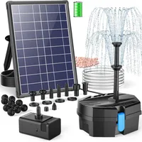 POPOSOAP Solar Teichfilter Mit Wasserbrunnen, 8W Solar Springbrunnen Mit Filtrat