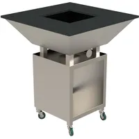 Ideal Edelstahl Eichenwald Edelstahl Grill mit Granitauflage weiß