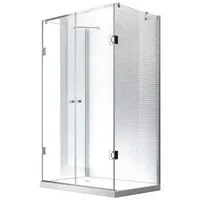 LIFESTYLE PROAKTIV Glaszentrum Hagen - 90x120x90x195 cm - Ares U-Duschkabine Dusche Duschabtrennung - 8mm - ESG Glas mit Duschwanne + Siphon - Transparent