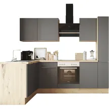 Respekta Winkelküche L-Form 250 cm grau