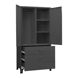 vidaXL Industrial Kleiderschrank Anthrazit 90x50x180 cm Metall