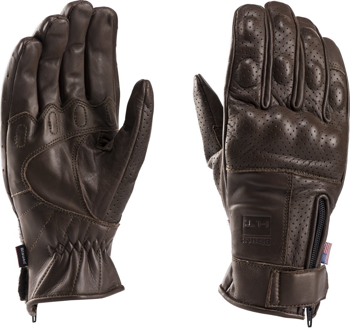 Blauer Combo Motorradhandschuhe, braun, Größe XS für Männer