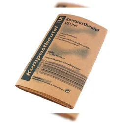 Global Partner Kompostbeutel 5er Pack biologisch abbaubar, Müllbeutel Küchenabfall Biomüllbeutel umweltfreundlich