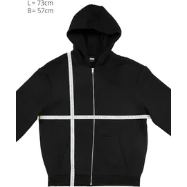 URBAN CLASSICS Fluffy Zip Kapuzenjacke Herren Schwarz L