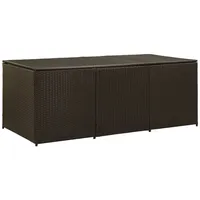 Furnicato Gartenbox Poly Rattan 180x90x70 cm Braun