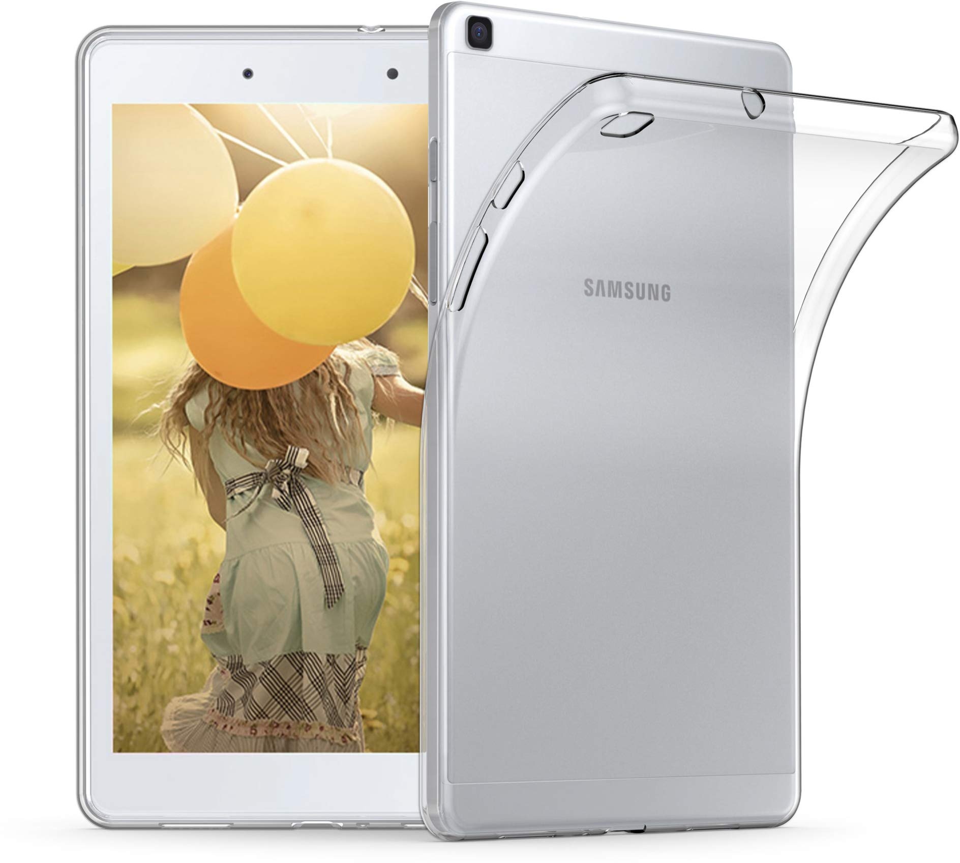 kwmobile Hülle kompatibel mit Samsung Galaxy Tab A 8.0 (2019) Hülle - weiches TPU Silikon Case transparent - Tablet Cover Transparent