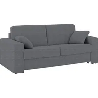 Home affaire Schlafsofa Roma Matratzenhöhe 14 cm, Dauerschlaffunktion, mit Unterfederung, Lattenrost, Matratze grau 220 cm x 85 cm x 100 cm