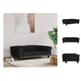 vidaXL Hundebett Schwarz 95x55x30 cm Samt