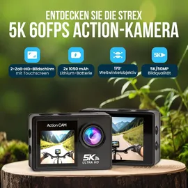 strex Action Cam 5K 50MP Touchscreen Schwarz