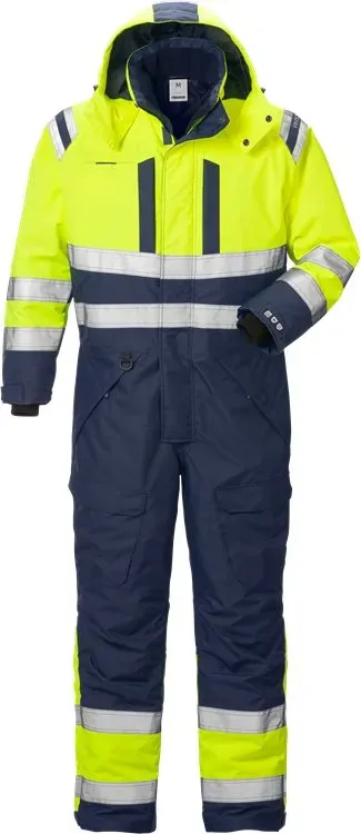 Fristads High Vis Airtech® Winteroverall Kl. 3 8015 GTT 119627 - warnschutz-gelb/marine - XL