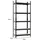 Proregal Schwerlastregal HERMES schwarz 150x70x30 cm, 4 MDF-Platten-Ebenen 4mm, Fachlast 175kg, Metallregal klein Lagerregal