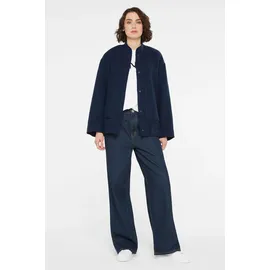 senses.the label Oversized Bomberjacke in Woll-Optik blau S/M,