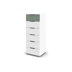 Kommode  Skyla , weiß , Maße (cm): B: 47 H: 119