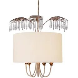 Antoinette Pendelleuchte creme, gold Flambeau FB-ANTOINETTE-P
