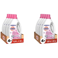 Sagrotan Wäsche-Hygienespüler Sensitiv 0% – Desinfektionsspüler für hygienisch saubere und frische, ohne Farb- und Duftstoffe – 4 x 1,5 l Reiniger im praktischen Vorteilspack (Packung mit 2)