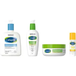 Cetaphil Pflegeset mit Hyaluron: Reinigen, pflegen & UV-Schutz
