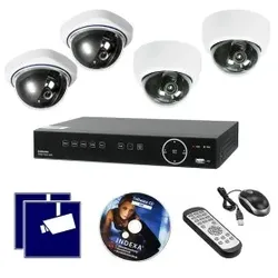 Indexa 26243 Videoüberwachungsanlage DVR422N + 4x Innenkameras AHD 2MP DVR-Set 1080p VA133 SET VA133SET