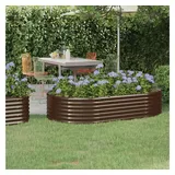 vidaXL Hochbeet Pulverbeschichteter Stahl 175 x 100 x 36 cm Braun