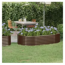 vidaXL Hochbeet Pulverbeschichteter Stahl 175 x 100 x 36 cm Braun