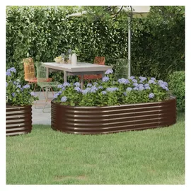 vidaXL Hochbeet Pulverbeschichteter Stahl 175 x 100 x 36 cm Braun