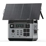 OUKITEL Solargenerator 3200W mit 200W Solarpanel, 2048Wh Tragbare Powerstation (6400W Peak), LiFePO4 Batterie, 220V-240V, 1 Std Schnellladung, für OutdoorCamping, Reise, Stromausfälle