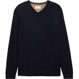 Tom Tailor V-Ausschnitt-Pullover Blau S