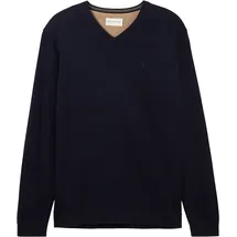 Tom Tailor V-Ausschnitt-Pullover Blau S