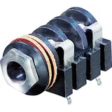 Rean AV NYS2152 Klinken-Steckverbinder 6.35 mm Buchse, Einbau horizontal Polzahl: 2 Mono Schwarz 1 St.