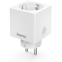 Hama WLAN-Steckdose WLAN Steckdose Mini Plug (smarte Steckdose mit erhöhtem Berührungsschutz, Verbrauchsmesser, weiß