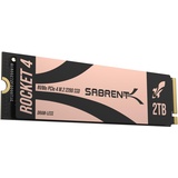 Sabrent NVMe SSD M.2 2TB Gen 4 DRAM-Loses, 7400/6400 MB/s Lesen, Schreiben bis zu 1000K/950K IOPS Interne SSD PCIe 4 X4 (SB-RKT4L-2TB)