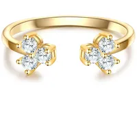 Glanzstücke München Ring aus Sterling Silber mit Zirkonia in gelbgold | Gr.: 52