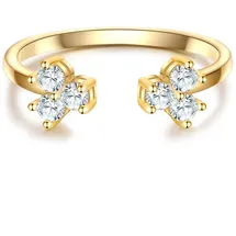 Glanzstücke München Ring aus Sterling Silber mit Zirkonia in gelbgold | Gr.: 52