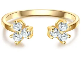 Glanzstücke München Ring aus Sterling Silber mit Zirkonia in gelbgold | Gr.: 52