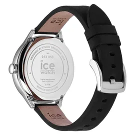 ICE-Watch - ICE Time Black Silver - Schwarze Damenuhr mit Lederarmband - 013066 (Small)
