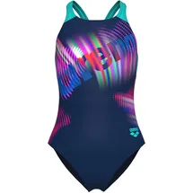 Arena LIT LOGO SWIMSUIT V BACK Blau 152