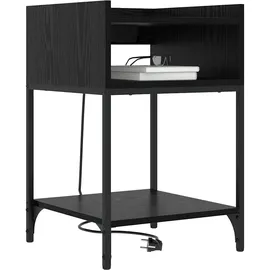 vidaXL Nachttische 2 pcs Schwarze Eiche 40 x 40 x 61 cm Holzwerkstoff