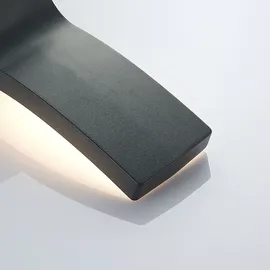 LINDBY Außenwandleuchte Aluminium 24,0 cm mit Bewegungsmelder schwarz