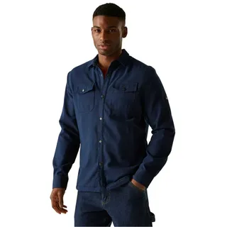 Regatta Spennith Langarmhemd - Navy / Glazed Ginger - M
