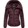 Navahoo Damen Winterjacke warme Steppjacke mit hohem Kragen und verstellbarer Kapuze Amayaa Wine Gr. XXL - XXL