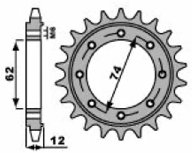 PBR Standaard stalen tandwiel 2196 - 525