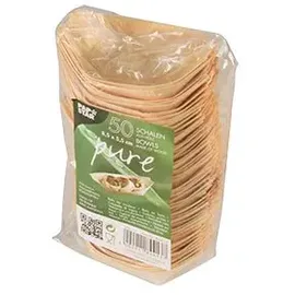 Papstar 50 Fingerfood - Schalen, Holz Pure Schiffchen,