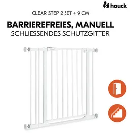 hauck Treppenschutzgitter Clear Step 2 84-89 cm Weiß