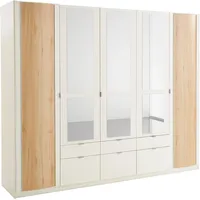 Priess Kleiderschrank 230 x 193 x 54 cm Holzwerkstoff weiß